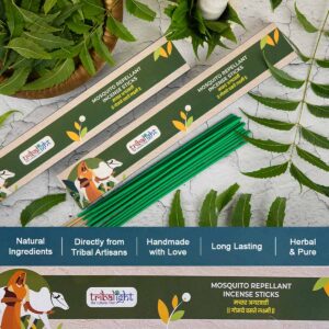 Tribalight Natural Mosquito Repellent Incense Sticks | Panchagavya Natural Incense Sticks | Charcoal Free I Makes Surrounding Refreshing