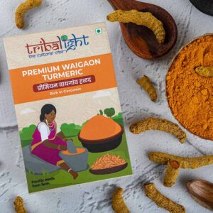 Tribalight Premium Waigaon Turmeric Powder | Rich in Curcumin Content | GI Tagged | Pure & Natural