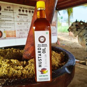 Bull Driven Mustard Oil from Krishived farm