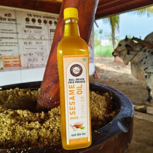 Bull Driven Sesame Oil from krishived Farm